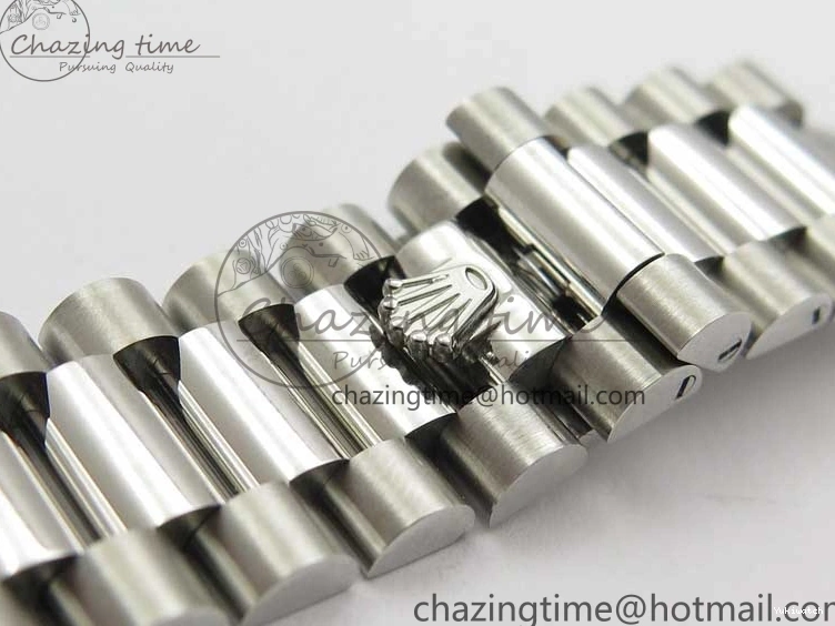 40mm Dial 904 President Ice on Markers T 228239 Blue Crystal SS A2836 Bracelet Dial New SS Version BP Day-Date 0330